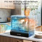 BLITZHOME Mini Dishwasher with 9 Programs and 360° Spray