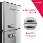 Frigidaire Retro 2-Door Apartment Refrigerator Freezer