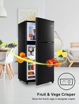 3.5 Cu.Ft Black Top-Freezer Refrigerator with Lock