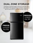 3.5 Cu.Ft Black Top-Freezer Refrigerator with Lock