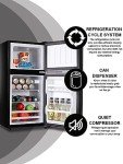 3.5 Cu.Ft Black Top-Freezer Refrigerator with Lock