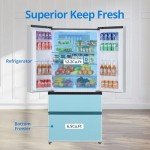 PioneerWorks 18.8Cu.Ft Stainless Steel French Door Fridge