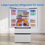 PioneerWorks 18.8Cu.Ft Stainless Steel French Door Fridge