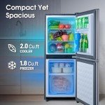 Anypro Mini Fridge with Bottom Freezer, 3.8 Cu.Ft