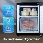 Anypro Mini Fridge with Bottom Freezer, 3.8 Cu.Ft