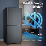Anypro Mini Fridge with Bottom Freezer, 3.8 Cu.Ft