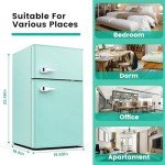 Electactic 3.2 Cu.Ft Compact Mini Fridge with Freezer