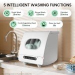 Compact Countertop Dishwasher with Built-in Water Tank