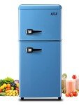KRIB BLING 3.5 Cu.Ft Two-Door Refrigerator - Blue