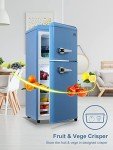 KRIB BLING 3.5 Cu.Ft Two-Door Refrigerator - Blue