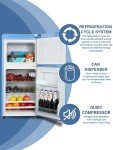 KRIB BLING 3.5 Cu.Ft Two-Door Refrigerator - Blue
