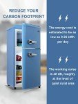 KRIB BLING 3.5 Cu.Ft Two-Door Refrigerator - Blue