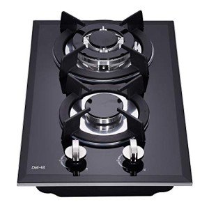 Deli-kit 12" Dual Fuel Gas Cooktop with 2 Burners