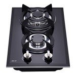 Deli-kit 12" Dual Fuel Gas Cooktop with 2 Burners
