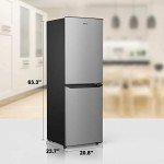 Galanz Retro Stainless Steel Bottom Mount Refrigerator