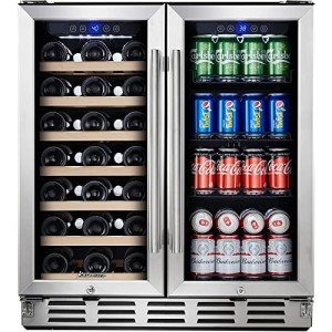 Kalamera 30-Inch Dual Zone Wine & Beverage Fridge