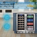 Kalamera 30-Inch Dual Zone Wine & Beverage Fridge