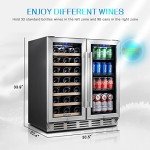 Kalamera 30-Inch Dual Zone Wine & Beverage Fridge