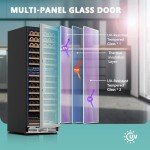 EUHOMY 24" Dual Zone Wine Cooler Refrigerator