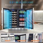 Kalamera 30-Inch Dual Zone Wine & Beverage Fridge