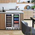 Kalamera 30-Inch Dual Zone Wine & Beverage Fridge