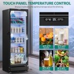 YITAHOME 8.5 Cu. Ft. Beverage Display Fridge