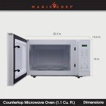 Magic Chef 1000W Compact Countertop Microwave Oven