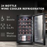 STAIGIS 24-Bottle Freestanding Wine Cooler Fridge