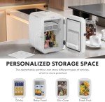 Mini Portable 4L Cooler & Warmer Fridge - Marble Ivory