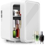 4L Mini Skincare Fridge with LED Mirror Light