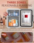 4L Mini Skincare Fridge with LED Mirror Light