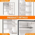 Frestec 3.2 Cu. Ft. Mini Fridge with Freezer