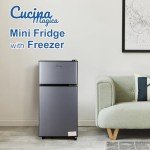 Compact 2.9 Cu.Ft Double Door Mini Fridge