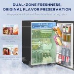 HOMCOM 4.5 Cu.Ft Mini Fridge with Freezer