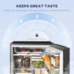 HOMCOM 4.5 Cu.Ft Mini Fridge with Freezer