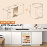 Tylza 24-Inch Beverage Refrigerator for Cans