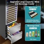 Velieta 24 Inch Dual Zone Wine Beverage Cooler