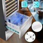 Velieta 24 Inch Dual Zone Wine Beverage Cooler