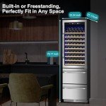 Velieta 24 Inch Dual Zone Wine Beverage Cooler