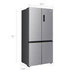 THFRIONE 4-Door Stainless Steel French Door Refrigerator