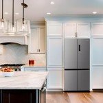 THFRIONE 4-Door Stainless Steel French Door Refrigerator