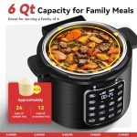 CARORI 9-in-1 Electric Pressure Cooker, 6 Qt