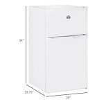 HOMCOM 3.2 Cu.Ft Mini Fridge with Freezer