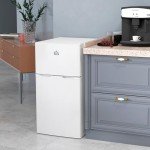 HOMCOM 3.2 Cu.Ft Mini Fridge with Freezer