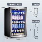 Electactic 37-Bottle Wine Cooler with Glass Door