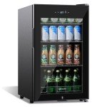 17" Black Mini Beverage Refrigerator - 96 Can Capacity