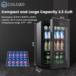 17" Black Mini Beverage Refrigerator - 96 Can Capacity