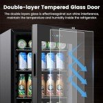 17" Black Mini Beverage Refrigerator - 96 Can Capacity