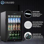 17" Black Mini Beverage Refrigerator - 96 Can Capacity