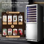 BODEGA 24-Inch Dual Zone Wine & Beverage Cooler